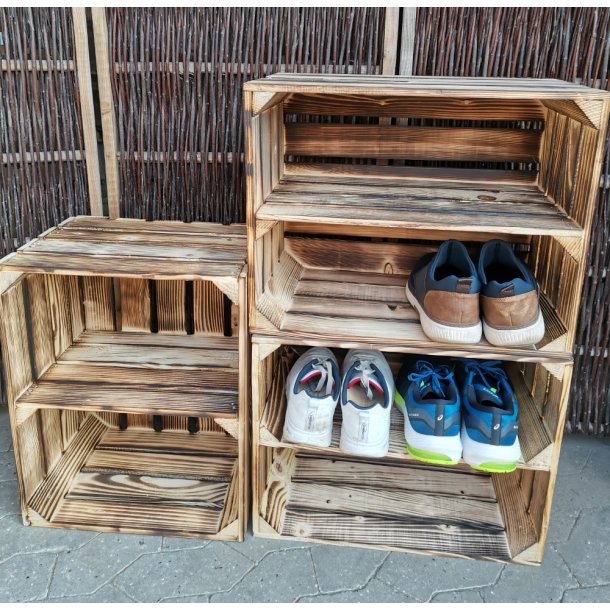 Nye blekasser m/hylde Langs, flammet