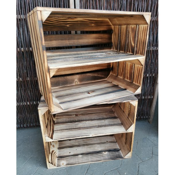 Nye blekasser m/hylde Langs, flammet