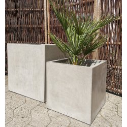 Posito firkantet letbeton krukke*