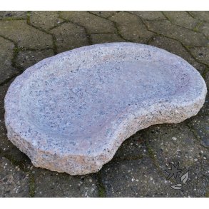 Fuglebad naturform L40, Rosa granit
