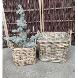 Cedric, Firkantet Gr rattan kurv.