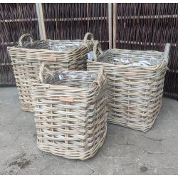 Florent, Firkantet Gr rattan kurv.