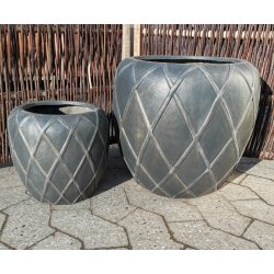 Togo, Brown Wash fiberstone Krukke