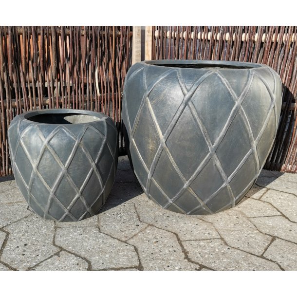 Togo, Brown Wash fiberstone Krukke