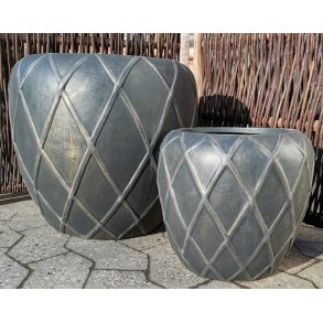 Togo, Brown Wash fiberstone Krukke