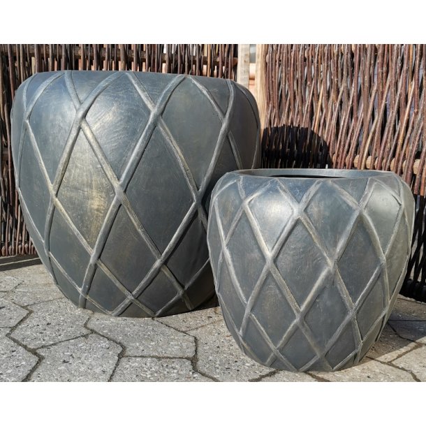 Togo, Brown Wash fiberstone Krukke