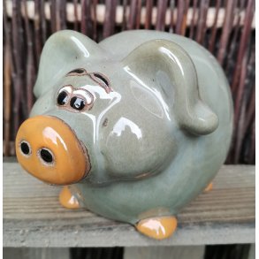 Wilma Gris, gr�n glaseret keramik