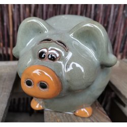 Wilma Gris, gr�n glaseret keramik