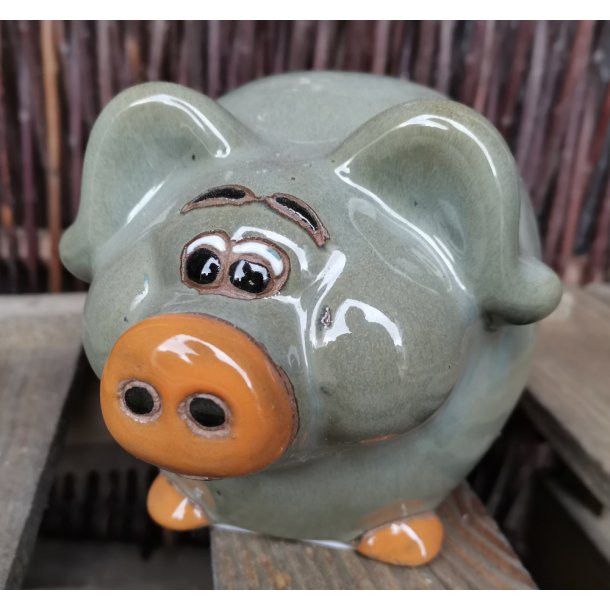 Wilma Gris, gr�n glaseret keramik