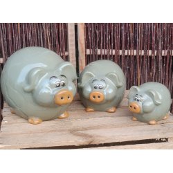 Wilma Gris, gr�n glaseret keramik