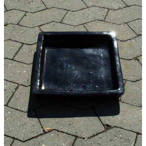 Blank sort firkantet underfad