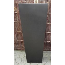 Firkantet konisk krukke 120 cm, sort polystone*