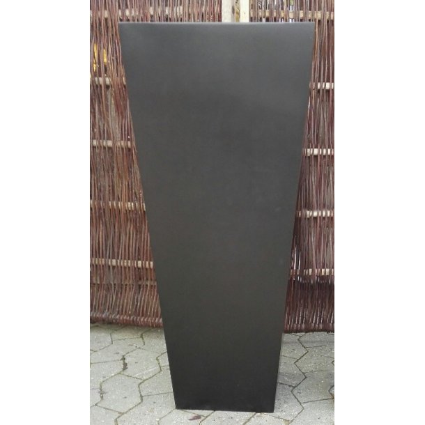 Firkantet konisk krukke 120 cm, sort polystone*