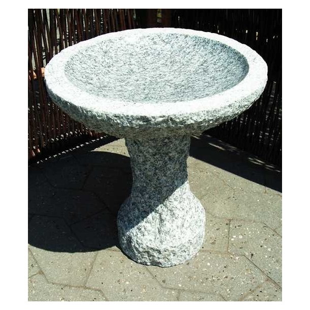 Fuglebad p sokkel, poleret indv.