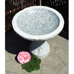 Fuglebad p sokkel, poleret indv.