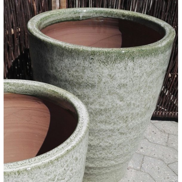 Harriet krukke, Grn-marmoreret *