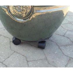 Rund Trolley, Sort 28 cm