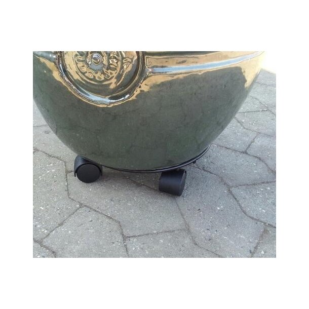 Rund Trolley, Sort 28 cm