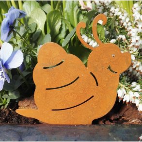 Snegl, stikker til potte.