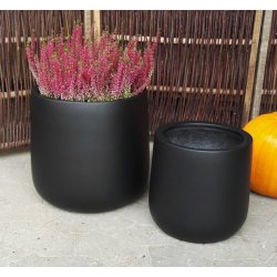 Vulcano krukke, sort polystone*