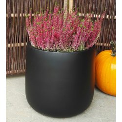 Vulcano krukke, sort polystone*